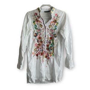 Dor Dor Couture embroidered bamboo tunic / cover up